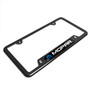 Mopar Blue Logo Black Insert Black Stainless Steel License Plate Frame
