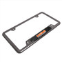 HEMI Powered Real Carbon Fiber Insert Gunmetal Chrome Stainless Steel License Plate Frame