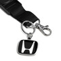 Honda Black Nylon Lanyard with Black H Logo Key Charm