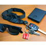 Honda Black Nylon Lanyard with Red H Logo Key Charm