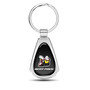 Dodge Scat-Pack Full Color Black Dome Chrome Metal Teardrop Key Chain