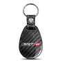 SRT-8 Logo Black Real Carbon Fiber Large Tear-Drop Key Chain for Dodge Jeep RAM
