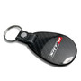 SRT-8 Logo Black Real Carbon Fiber Large Tear-Drop Key Chain for Dodge Jeep RAM