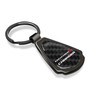 Dodge Charger Real Black Carbon Fiber Gunmetal Black Metal Teardrop Key Chain