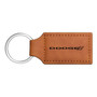Dodge Rectangular Brown Leather Key Chain
