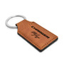 Dodge Charger R/T Rectangular Brown Leather Key Chain