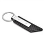 Jeep Grill Carbon Fiber Texture Black PU Leather Strap Key Chain