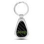 Jeep in Green Real Black Carbon Fiber Chrome Metal Teardrop Key Chain Key-ring