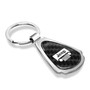 Jeep Grill Logo Real Black Carbon Fiber Chrome Metal Teardrop Key Chain Key-ring