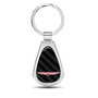 Jeep Trailhawk Real Black Carbon Fiber Chrome Metal Teardrop Key Chain Key-ring