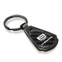 Jeep Cherokee Real Black Carbon Fiber Gunmetal Black Metal Teardrop Key Chain