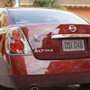 University of Kansas Jayhawk Chrome Metal Car Emblem