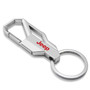 Jeep in Red Silver Carabiner-style Snap Hook Metal Key Chain