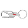 Jeep in Red Silver Carabiner-style Snap Hook Metal Key Chain