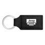 Jeep Grill Rectangular Black Leatherette Key Chain