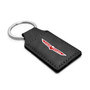Jeep Trailhawk Rectangular Black Leatherette Key Chain