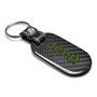 Jeep in Green 100% Real Black Carbon Fiber Tag Style Key Chain