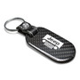 Jeep Grill Logo 100% Real Black Carbon Fiber Tag Style Key Chain