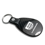 Jeep Cherokee Black Real Black Carbon Fiber with Leather Strap Large Tear Drop Key Chain