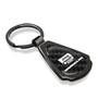 Jeep Wrangler Real Black Carbon Fiber Gunmetal Black Metal Teardrop Key Chain