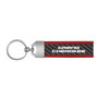 Jeep Grand Cherokee Real Carbon Fiber Strap with Red Leather Stitching Edge Key Chain