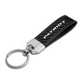 Jeep Patriot Real Carbon Fiber Leather Strap Key Chain with Black stitching