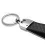 Jeep Patriot Real Carbon Fiber Leather Strap Key Chain with Black stitching