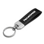 Jeep Renegade Real Carbon Fiber Leather Strap Key Chain with Black stitching