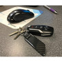 Jeep Cherokee Real Carbon Fiber Blade Style with Black Leather Strap Key Chain