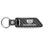 Jeep Gladiator Real Carbon Fiber Blade Style with Black Leather Strap Key Chain