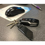 Jeep Gladiator Real Carbon Fiber Blade Style with Black Leather Strap Key Chain