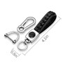 Jeep in Black Braided Rope Style Genuine Leather Chrome Hook Key Chain