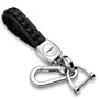 Jeep Trailhawk in White Braided Rope Style Genuine Leather Chrome Hook Key Chain