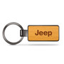 Jeep Laser Engraved Maple Wood Gunmetal Frame Case Key Chain