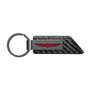Jeep Trailhawk Gunmetal Black Gray Metal Plate Carbon Fiber Texture Leather Key Chain