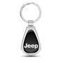 Jeep Black Dome Chrome Metal Teardrop Key Chain