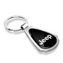 Jeep Black Dome Chrome Metal Teardrop Key Chain