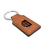 Jeep Grill Rectangular Brown Leather Key Chain
