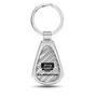Jeep Gladiator Real Silver Dome Carbon Fiber Chrome Metal Teardrop Key Chain