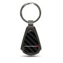 Dodge Logo Real Black Carbon Fiber Gunmetal Black Metal Teardrop Key Chain