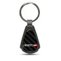 SRT-8 Logo Real Black Carbon Fiber Gunmetal Black Metal Teardrop Key Chain