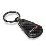 SRT-8 Logo Real Black Carbon Fiber Gunmetal Black Metal Teardrop Key Chain