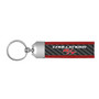 Dodge Challenger R/T Real Carbon Fiber Strap with Red Leather Stitching Edge Key Chain
