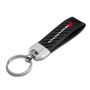 Dodge Real Carbon Fiber Leather Strap Key Chain with Black stitching