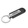 Jeep Grand Cherokee Silver Metal Black PU Leather Strap Key Chain