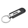 Jeep Silver Metal Black PU Leather Strap Key Chain