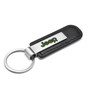 Jeep in Green Silver Metal Black PU Leather Strap Key Chain