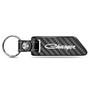 Dodge Charger Classic Real Carbon Fiber Blade Style with Leather Strap Key Chain