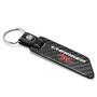 Dodge Charger R/T Real Carbon Fiber Blade Style Black Leather Strap Key Chain