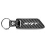 SRT Logo Real Carbon Fiber Blade Style with Black Leather Strap Key Chain